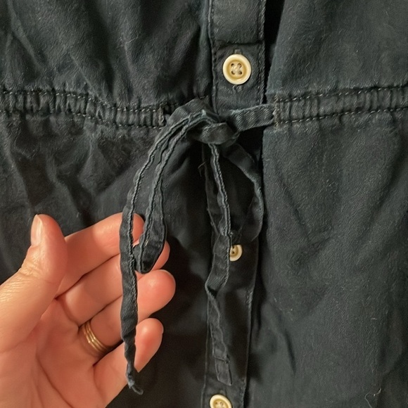 Banana Republic size 14 black button down with waist tie dress - Picture 2 of 9